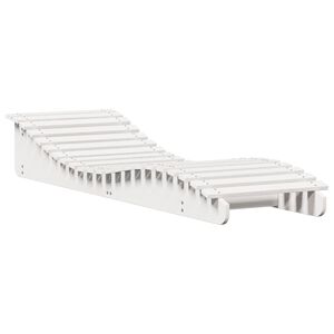 vidaXL Tumbona de madera maciza de pino blanca 205x60x31,5 cm