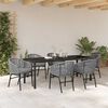 vidaXL Conjunto de Comedor de Jard&iacute;n 7 pcs Antracita