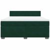 vidaXL Cama box spring con colch&oacute;n terciopelo verde oscuro 180x200 cm