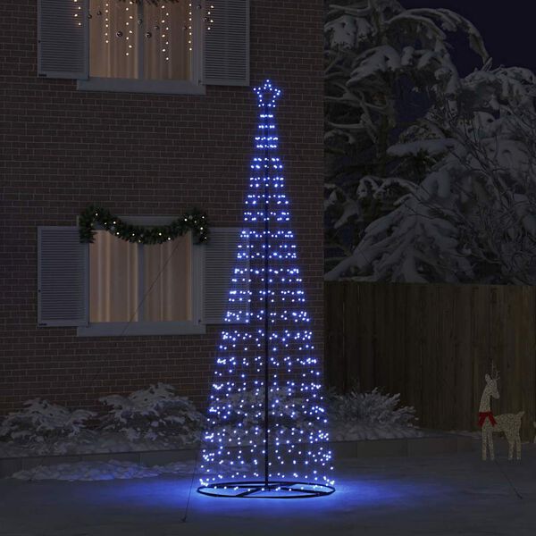 vidaXL &Aacute;rbol de Navidad LED con 800 LED con soporte Azul 400 cm Hierro