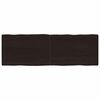 vidaXL Tablero mesa madera tratada borde vivo marr&oacute;n 180x60x(2-6) cm