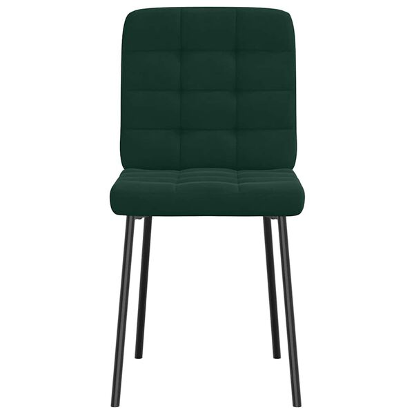 vidaXL Sillas de comedor 4 unidades terciopelo verde oscuro