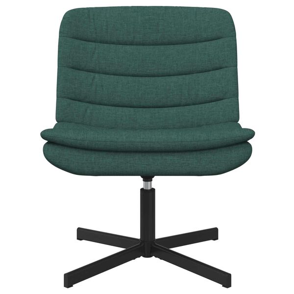 vidaXL Silla giratoria Verde oscuro 63 x 75 x 76 cm tela
