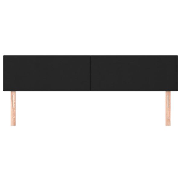 vidaXL Cabeceros cuero sint&eacute;tico negro 200x5x78/88 cm
