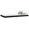 vidaXL Estructura de cama madera maciza de pino negro 100x200 cm