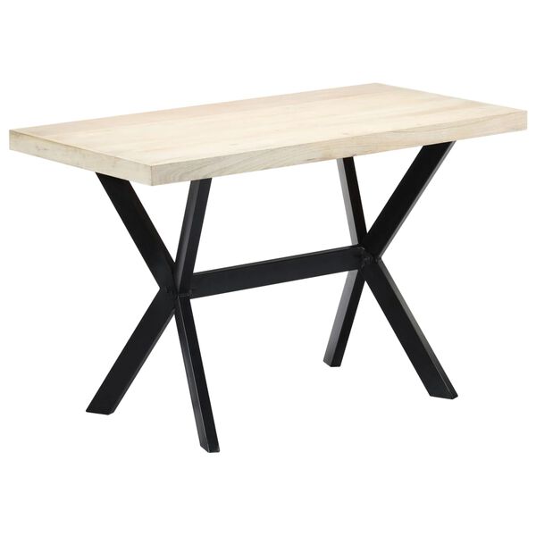 vidaXL Mesa de comedor de madera maciza de mango 120x60x75 cm