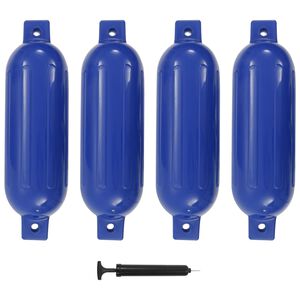 vidaXL Parachoques para barco 4 unidades PVC azul 51x14 cm