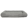 vidaXL Coj&iacute;n para perros con almohadas tela oxford gris 135x110x23 cm