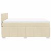 vidaXL Cama box spring con colch&oacute;n tela color crema 140x190 cm