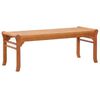 vidaXL Banco de jard&iacute;n de 2 plazas de madera maciza eucalipto 120 cm