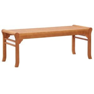vidaXL Banco de jard&iacute;n de 2 plazas de madera maciza eucalipto 120 cm
