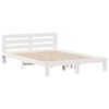 vidaXL Estructura de cama sin colch&oacute;n madera de pino blanca 140x200 cm