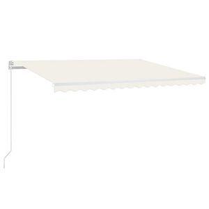 vidaXL Toldo retr&aacute;ctil autom&aacute;tico crema 450x300 cm