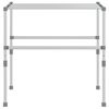 vidaXL Tendedero de ropa aluminio 83x(50-55)x(40-85) cm