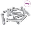 vidaXL Tornillo de cabeza cap 2900 pcs Plateado Acero