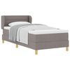 vidaXL Cama tipo Box Spring con cabecera Taup&eacute; 90 x 200 cm tela