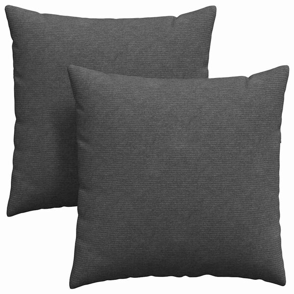 vidaXL Cojines de sofá 2 pcs Gris oscuro 80 x 80 cm Tela de pana
