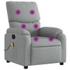 vidaXL Sill&oacute;n reclinable de masaje con tela gris claro
