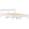 vidaXL Estructura de cama sin colchón madera maciza blanca 120x190 cm