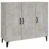 vidaXL Aparador de madera de ingenier&iacute;a gris hormig&oacute;n 90x34x80 cm