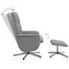 vidaXL Sill&oacute;n reclinable de masaje con reposapi&eacute;s tela gris claro