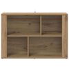 vidaXL Vitrina Roble artesanal 80 x 30 x 53 cm Madera contrachapada