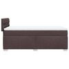 vidaXL Cama box spring con colch&oacute;n tela marr&oacute;n oscuro 80x200 cm
