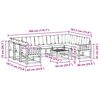 vidaXL Conjunto de sof&aacute;s de exterior con coj&iacute;n 10 pcs Natural y Beige