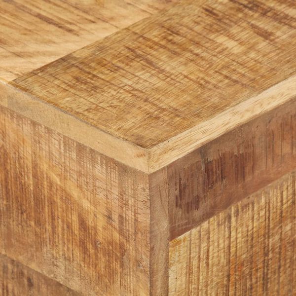 vidaXL Mesa auxiliar de madera de mango rugosa 30x30x33 cm