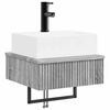 vidaXL Lavabo de Lavado Montado en la Pared Sonoma gris