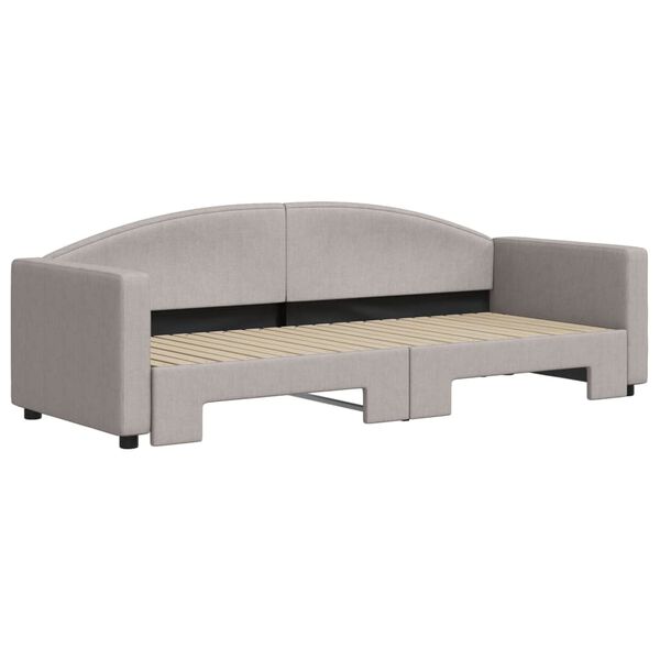 vidaXL Sofá cama nido tela gris taupe 80x200 cm