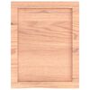 vidaXL Encimera baño madera maciza tratada marrón claro 40x50x(2-4) cm