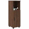 vidaXL Gabinete de Ba&ntilde;o con puerta Roble Marr&oacute;n 30 x 35 x 95 cm