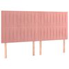 vidaXL Estructura de cama sin colch&oacute;n terciopelo rosa 160x200 cm