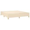 vidaXL Cama box spring con colch&oacute;n tela color crema 160x200 cm