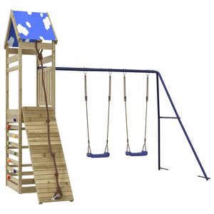 vidaXL Parque infantil de exterior madera de pino impregnada