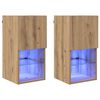 vidaXL Gabinetes para TV Montados en la Pared 2 uds. Roble artisan