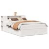 vidaXL Estructura de cama sin colch&oacute;n madera de pino blanco 135x190 cm
