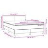 vidaXL Cama box spring con colch&oacute;n y LED terciopelo rosa 140x220 cm