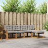 vidaXL Conjunto de sof&aacute;s de exterior 5 pcs Gris Natural y Claro