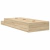 vidaXL Cama con almacenamiento Roble Sonoma 90 cm Madera contrachapada