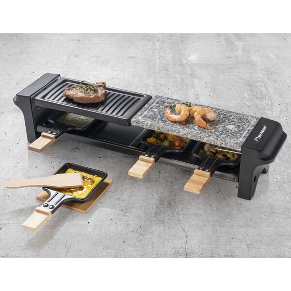 Bestron Parrilla raclette ARG200BW madera negro 650 W