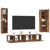 vidaXL Conjunto de mueble de TV 7 pcs Madera envejecida