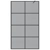 vidaXL Pared de Ducha Walk-in Negro 115 x 195 cm vidrio templado