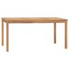 vidaXL Mesa de comedor de jard&iacute;n madera maciza de teca 160x80x77 cm