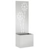 vidaXL Pantalla de Privacidad para Jard&iacute;n Floral Plateado 50 x 150 cm