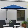 vidaXL Parasol de jardín Azul y Negro 248 x 248 x 148 cm