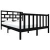 vidaXL Estructura de cama madera maciza pino negra doble 120x190 cm
