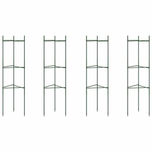 vidaXL Tutores para tomates 4 unidades acero y PP 116 cm