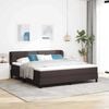 vidaXL Cama tipo Box Spring Marr&oacute;n Oscuro 180 x 200 cm tela